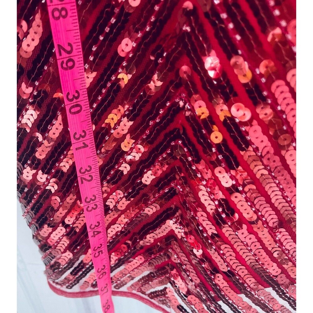 Ace Of Spades Wine Red Sequin Bodycon Dress By Lulu’s Size Small - Picture 9 of 11